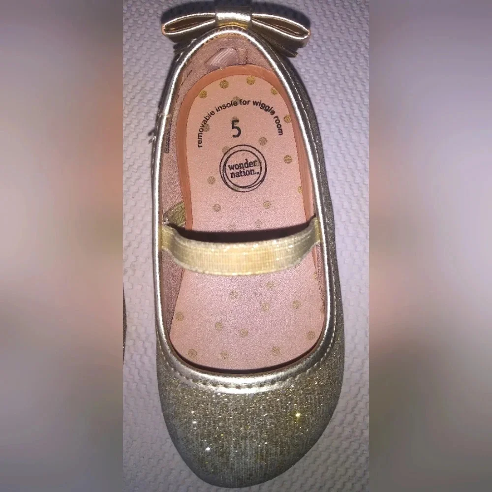 Wonder Nation Baby Girl Ballet Flat Shoes Size 5